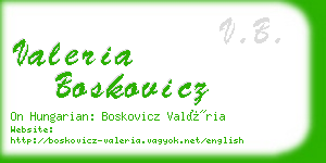 valeria boskovicz business card